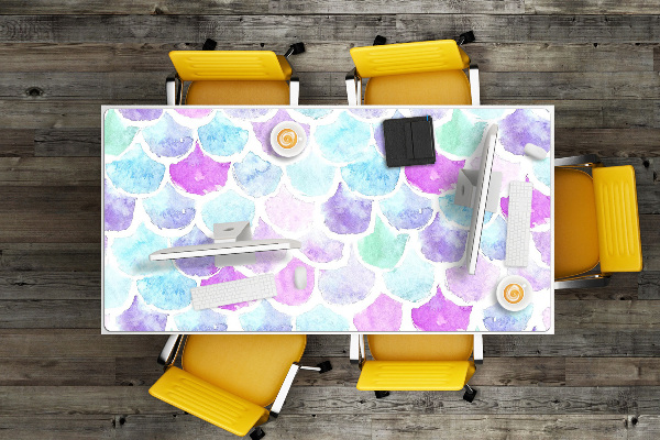 Desk pad colored drops