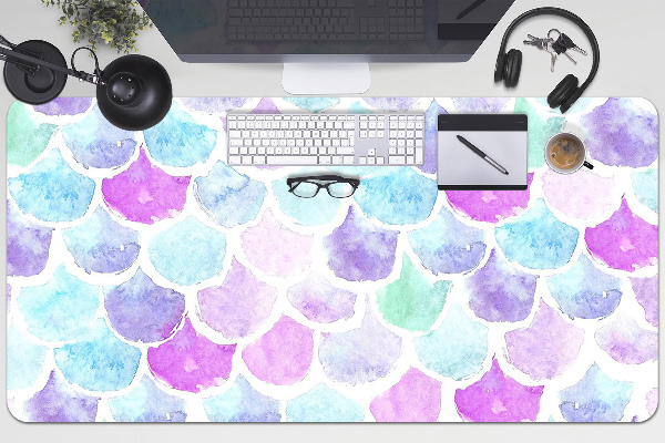 Desk pad colored drops