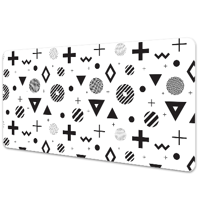 Desk mat geometric patterns