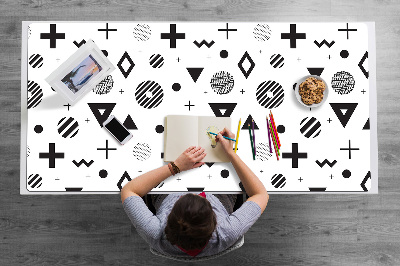 Desk mat geometric patterns