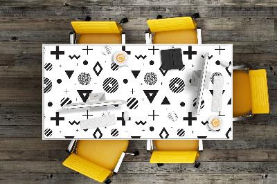 Desk mat geometric patterns