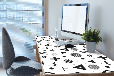 Desk mat geometric patterns