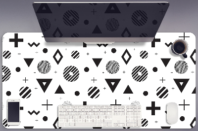 Desk mat geometric patterns