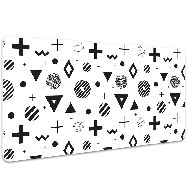 Desk mat geometric patterns