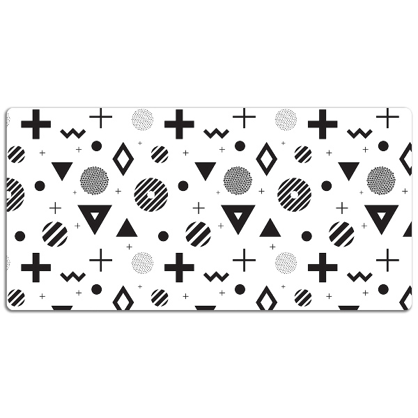 Desk mat geometric patterns