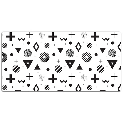 Desk mat geometric patterns