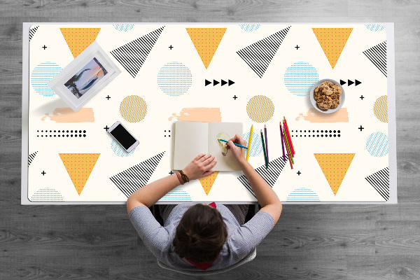 Full desk pad colored shapes