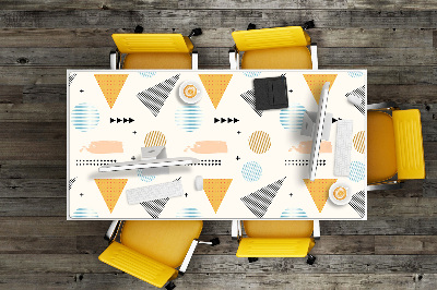 Full desk pad colored shapes