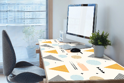 Full desk pad colored shapes