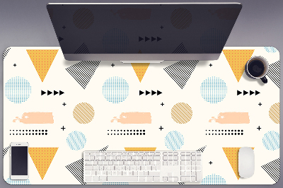 Full desk pad colored shapes