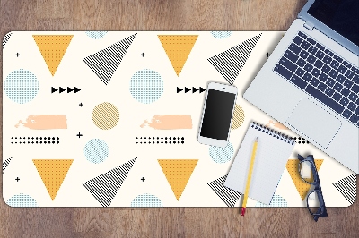 Full desk pad colored shapes