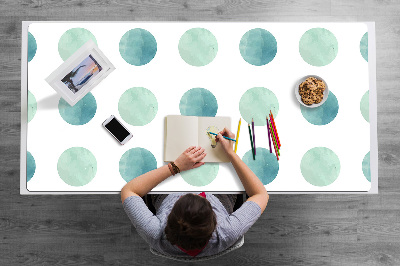 Desk pad watercolor dots