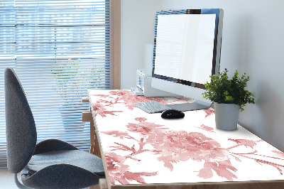 Full desk protector pastel flowers