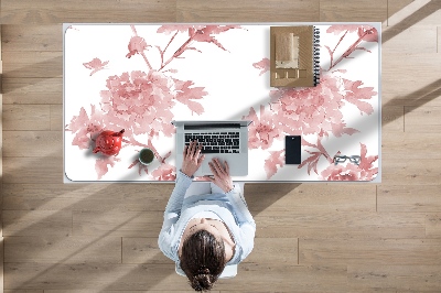 Full desk protector pastel flowers