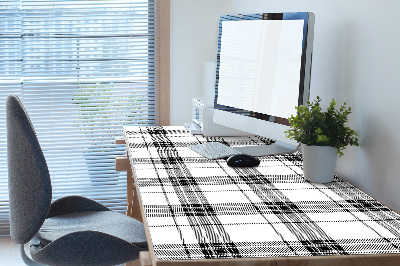 Large desk pad PVC protector Plaid pattern