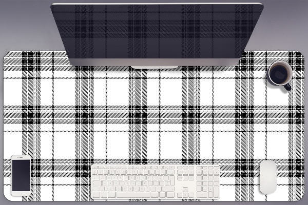 Large desk pad PVC protector Plaid pattern