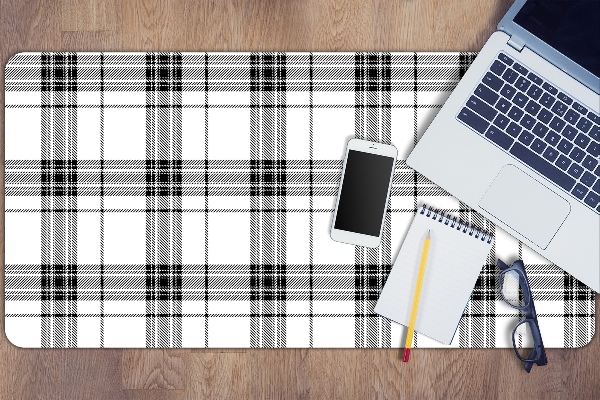 Large desk pad PVC protector Plaid pattern