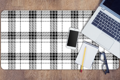 Large desk pad PVC protector Plaid pattern