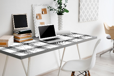 Large desk pad PVC protector Plaid pattern