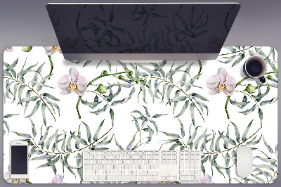 Desk pad pink orchids