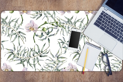 Desk pad pink orchids