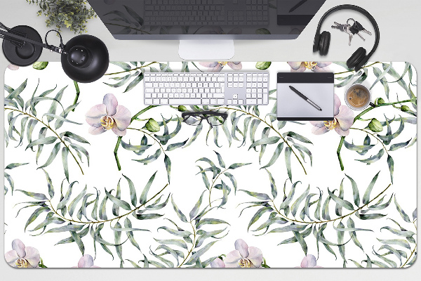 Desk pad pink orchids