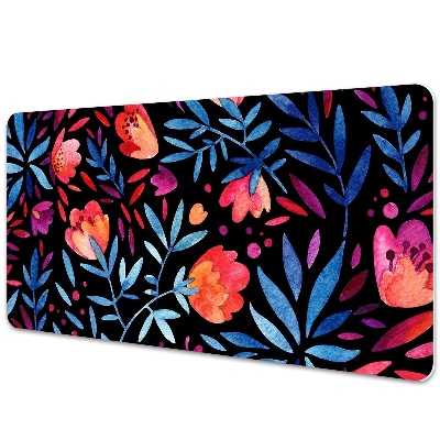 Large desk mat table protector floral pattern