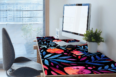 Large desk mat table protector floral pattern