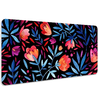 Large desk mat table protector floral pattern