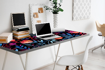 Large desk mat table protector floral pattern