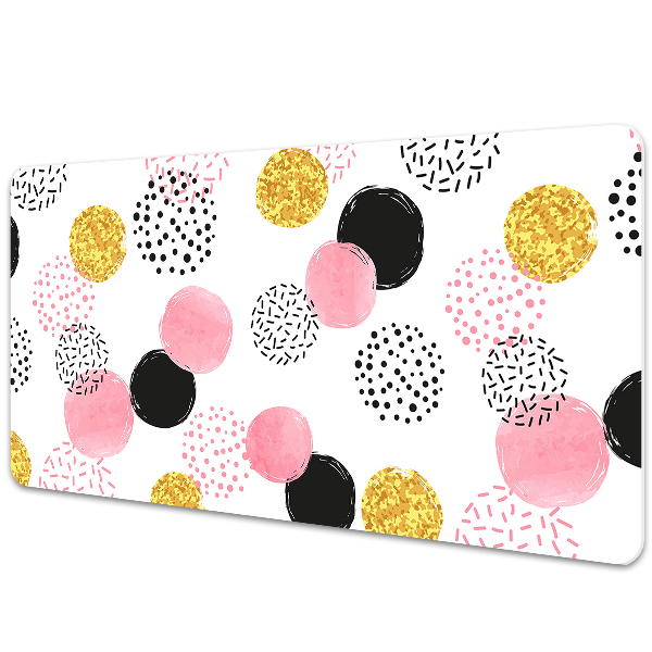 Desk mat geometric dots