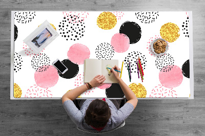 Desk mat geometric dots