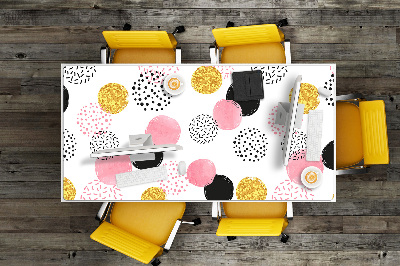 Desk mat geometric dots