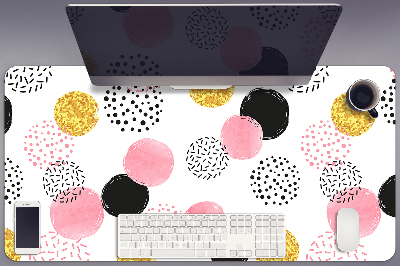 Desk mat geometric dots