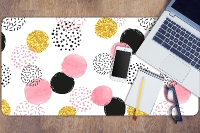 Desk mat geometric dots