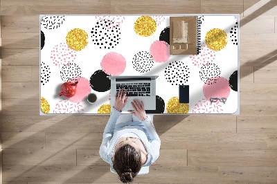 Desk mat geometric dots