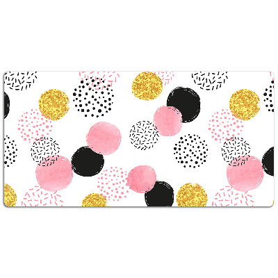 Desk mat geometric dots