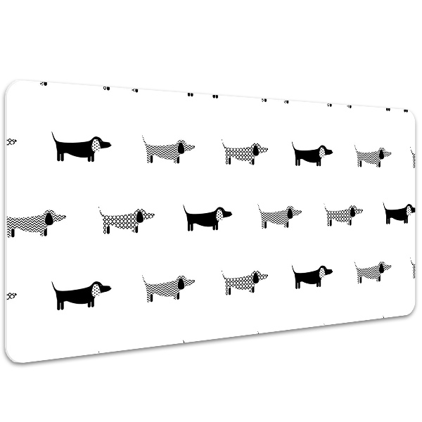 Large desk mat for children dachshunds