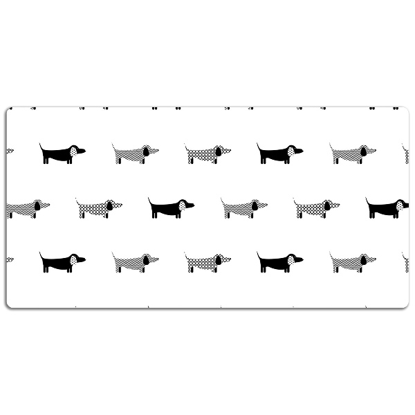 Large desk mat for children dachshunds