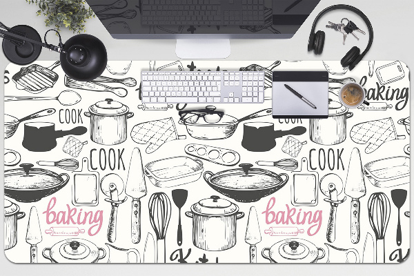 Desk pad kitchen motives