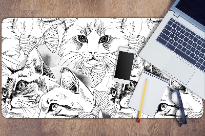 Desk pad sketched cats