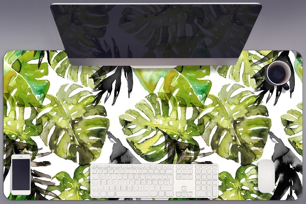 Desk pad watercolor leaves