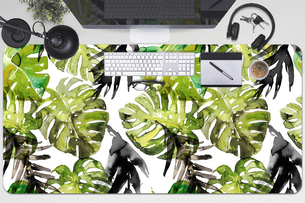 Desk pad watercolor leaves