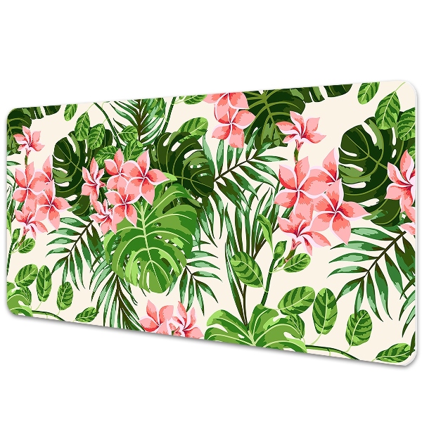 Large desk mat table protector flowers hawaii