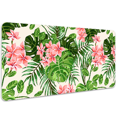 Large desk mat table protector flowers hawaii