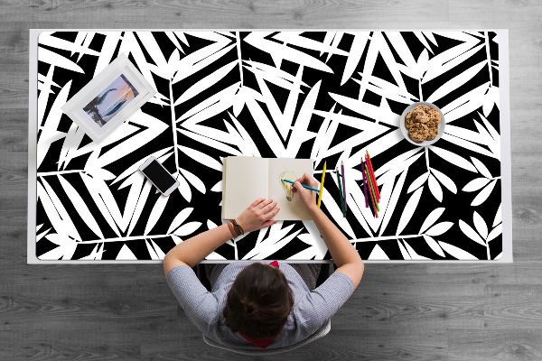 Full desk pad Black-and-white pattern