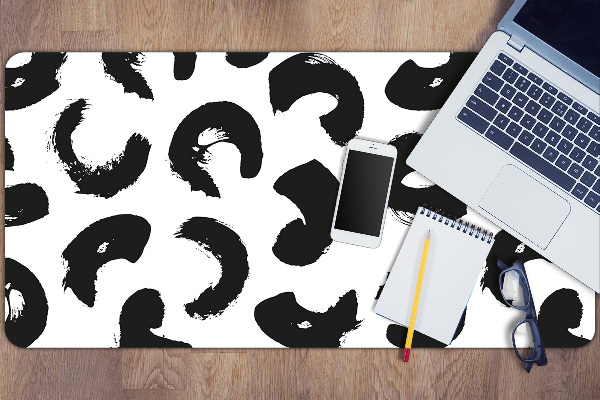 Desk mat brush strokes