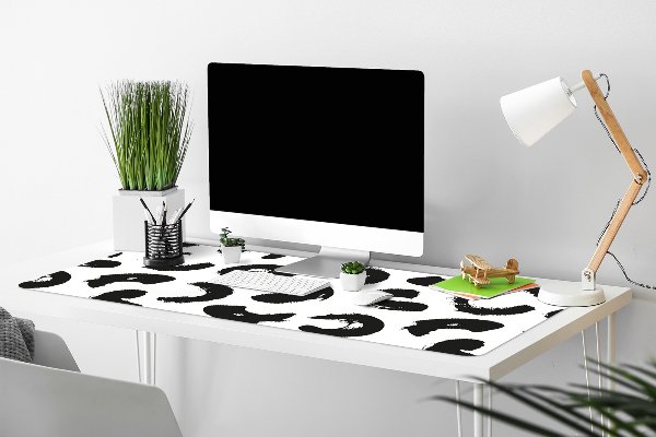 Desk mat brush strokes