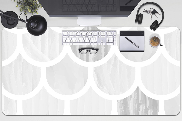Large desk mat for children scallops