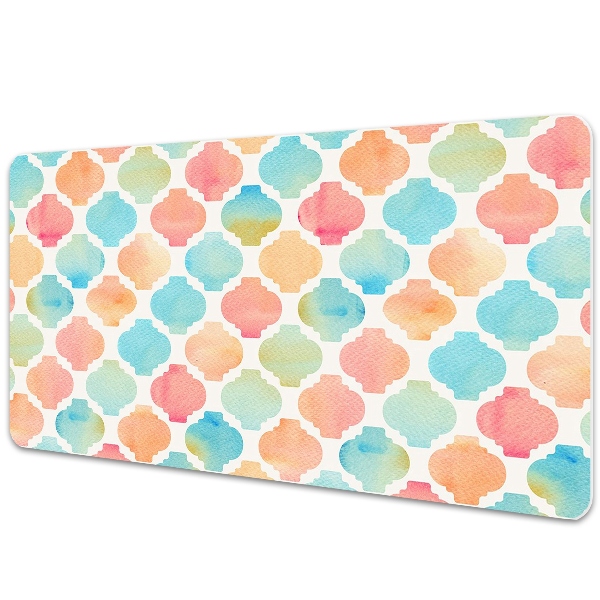 Large desk mat table protector colorful pattern